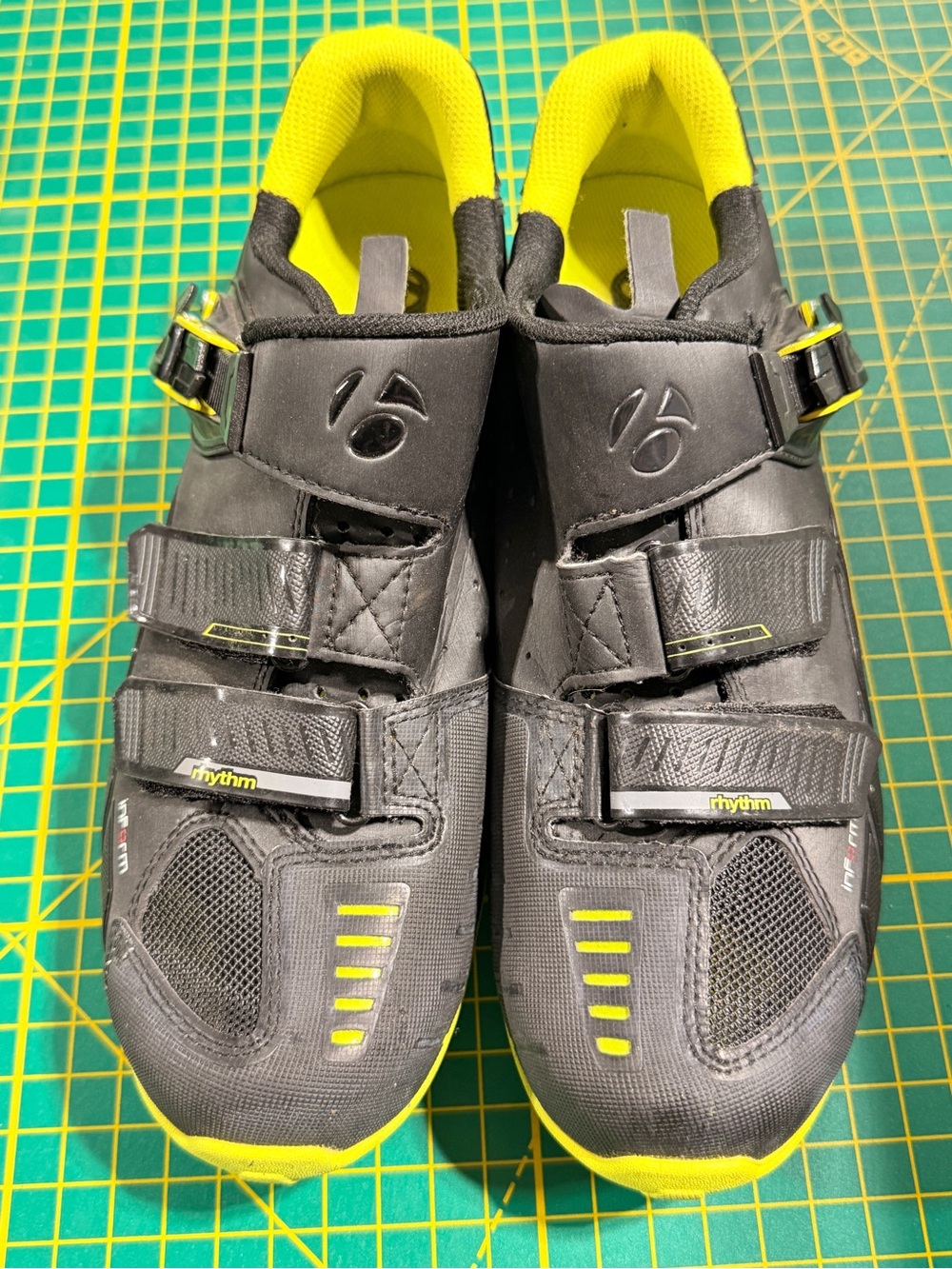Bontrager inform Rhythm Black and Yellow Cycling Shoe with Mesh Panels